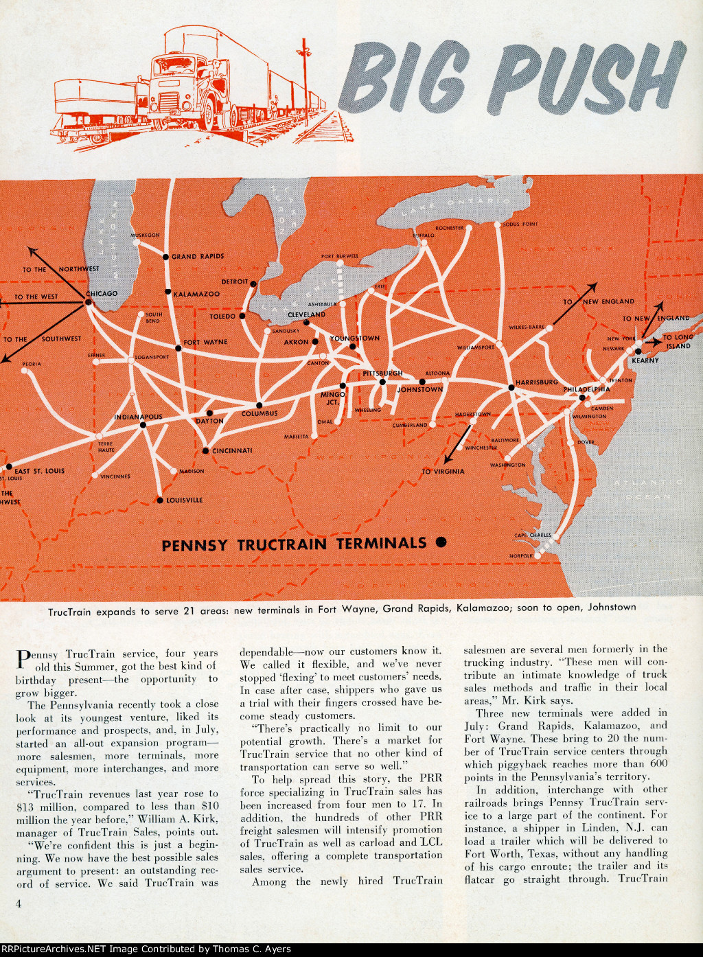 PRR "Big Push For TrucTrain," Page 4, 1958